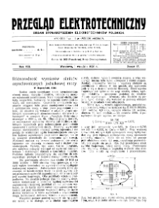 Przegląd Elektrotechniczny : organ Stowarzyszenia Elektrotechników Polskich R. VIII z. 17 (1926)