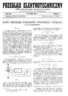Przegląd Elektrotechniczny : organ Stowarzyszenia Elektrotechników Polskich R. XIV z. 4 (1932)