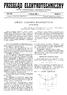 Przegląd Elektrotechniczny : organ Stowarzyszenia Elektrotechników Polskich R. XIV z. 6 (1932)
