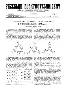 Przegląd Elektrotechniczny : organ Stowarzyszenia Elektrotechników Polskich R. XIV z. 13 (1932)