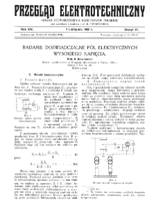Przegląd Elektrotechniczny : organ Stowarzyszenia Elektrotechników Polskich R. XIV z. 21 (1932)