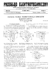 Przegląd Elektrotechniczny : organ Stowarzyszenia Elektrotechników Polskich R. XVI z. 6 (1934)