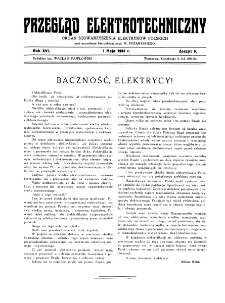 Przegląd Elektrotechniczny : organ Stowarzyszenia Elektrotechników Polskich R. XVI z. 9 (1934)