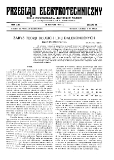 Przegląd Elektrotechniczny : organ Stowarzyszenia Elektrotechników Polskich R. XVI z. 12 (1934)