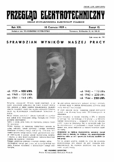 Przegląd Elektrotechniczny : organ Stowarzyszenia Elektrotechników Polskich R. XXI z. 12 (1939)