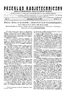 Przegląd Radjotechniczny: ogłaszany staraniem Sekcji Radjotechnicznej Stow. Elektr. Polskich R. IV z. 5-6 (1926)