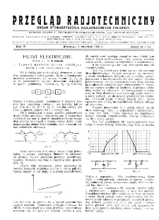 Przegląd Radjotechniczny: ogłaszany staraniem Sekcji Radjotechnicznej Stow. Elektr. Polskich R. IV z. 14-15 (1926)