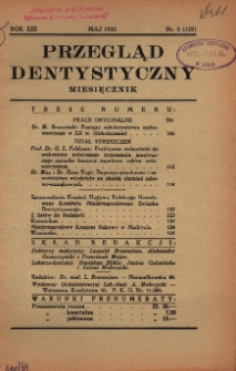 Przegląd Dentystyczny 1933, R. XIII, nr 5 (125)