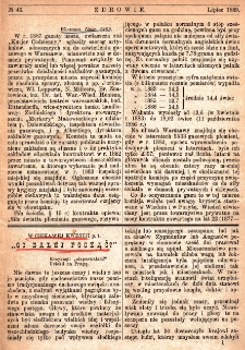 Zdrowie: miesięcznik poświęcony hygienie publicznej i prywatnej 1889, nr 46