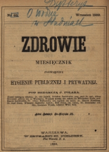 Zdrowie: miesięcznik poświęcony hygienie publicznej i prywatnej 1889, nr 48