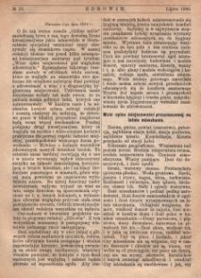 Zdrowie: miesięcznik poświęcony hygienie publicznej i prywatnej 1886, nr 10
