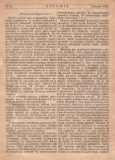Zdrowie: miesięcznik poświęcony hygienie publicznej i prywatnej, 1886 nr 14