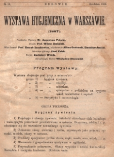 Zdrowie: miesięcznik poświęcony hygienie publicznej i prywatnej 1886, nr 15