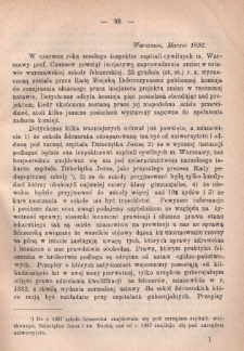Zdrowie: miesięcznik poświęcony hygienie publicznej i prywatnej 1892, T. VIII, marzec