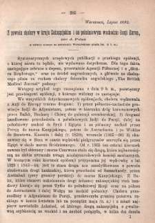 Zdrowie: miesięcznik poświęcony hygienie publicznej i prywatnej 1892, T. VIII, lipiec