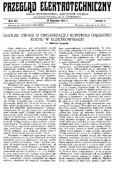 Przegląd Elektrotechniczny : organ Stowarzyszenia Elektrotechników Polskich R. XII z. 2 (1930)