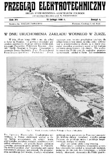Przegląd Elektrotechniczny : organ Stowarzyszenia Elektrotechników Polskich R. XII z. 4 (1930)