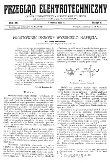 Przegląd Elektrotechniczny : organ Stowarzyszenia Elektrotechników Polskich R. XII z. 5 (1930)