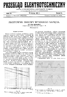 Przegląd Elektrotechniczny : organ Stowarzyszenia Elektrotechników Polskich R. XII z. 6 (1930)