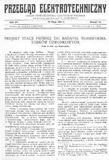 Przegląd Elektrotechniczny : organ Stowarzyszenia Elektrotechników Polskich R. XII z. 10 (1930)