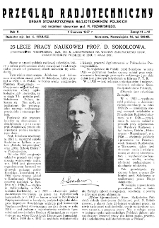Przegląd Radjotechniczny: ogłaszany staraniem Sekcji Radiotechnicznej Stow. Elektr. Polskich R. V z. 11-12 (1927)