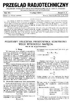 Przegląd Radjotechniczny: ogłaszany staraniem Sekcji Radiotechnicznej Stow. Elektr. Polskich R. VIII z. 3-4 (1930)