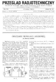 Przegląd Radjotechniczny: ogłaszany staraniem Sekcji Radiotechnicznej Stow. Elektr. Polskich R. VIII z. 23-24 (1930)