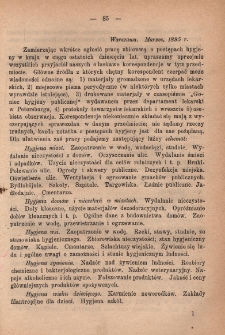 Zdrowie: miesięcznik poświęcony hygienie publicznej i prywatnej 1895, T. XI, marzec