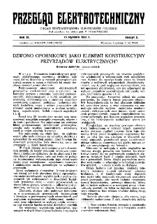 Przegląd Elektrotechniczny : organ Stowarzyszenia Elektrotechników Polskich R. XI z. 2 (1929)