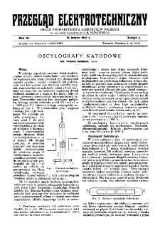 Przegląd Elektrotechniczny : organ Stowarzyszenia Elektrotechników Polskich R. XI z. 6 (1929)