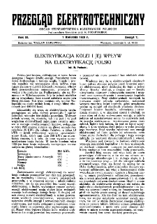 Przegląd Elektrotechniczny : organ Stowarzyszenia Elektrotechników Polskich R. XI z. 7 (1929)