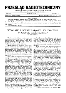 Przegląd Radjotechniczny: ogłaszany staraniem Sekcji Radjotechnicznej Stow. Elektr. Polskich R. XI z. 5-6 (1929)