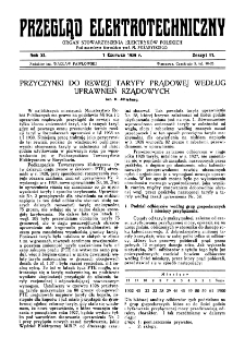 Przegląd Elektrotechniczny : organ Stowarzyszenia Elektrotechników Polskich R. XI z. 11 (1929)