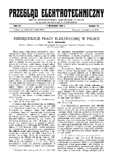 Przegląd Elektrotechniczny : organ Stowarzyszenia Elektrotechników Polskich R. XI z. 17 (1929)