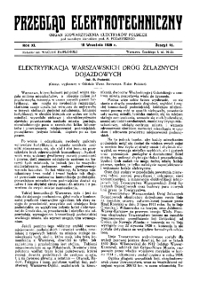 Przegląd Elektrotechniczny : organ Stowarzyszenia Elektrotechników Polskich R. XI z. 18 (1929)