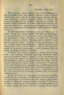 Zdrowie: miesięcznik poświęcony hygienie publicznej i prywatnej 1893, T. IX, lipiec