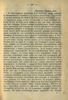 Zdrowie: miesięcznik poświęcony hygienie publicznej i prywatnej 1893, T. IX, sierpień