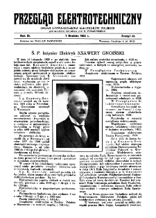 Przegląd Elektrotechniczny : organ Stowarzyszenia Elektrotechników Polskich R. XI z. 23 (1929)