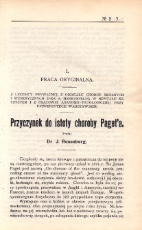 Przegląd Chorób Skórnych i Wenerycznych 1909, R. IV, nr 2-3
