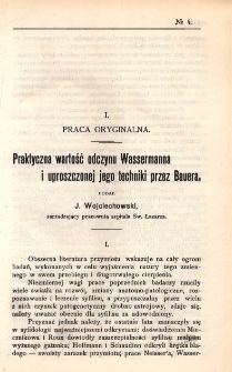 Przegląd Chorób Skórnych i Wenerycznych 1909, R. IV, nr 4