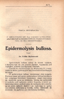 Przegląd Chorób Skórnych i Wenerycznych 1909, R. IV, nr 9