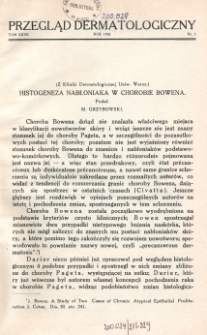 Przegląd Dermatologiczny: organ Polskiego T-wa Dermatologicznego 1932, T. XXVII, nr 1