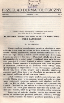 Przegląd Dermatologiczny: organ Polskiego T-wa Dermatologicznego 1932, T. XXVII, nr 2