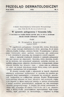 Przegląd Dermatologiczny: organ Polskiego T-wa Dermatologicznego 1929, T. XXIV, nr 2