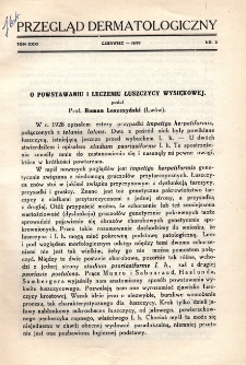 Przegląd Dermatologiczny: organ Polskiego T-wa Dermatologicznego 1936, T. XXXI, nr 2