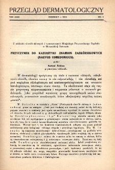 Przegląd Dermatologiczny: organ Polskiego T-wa Dermatologicznego 1934, T. XXIX, nr 2