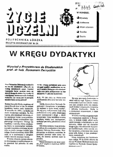 Życie Uczelni : biuletyn informacyjny Politechniki Łódzkiej nr 24 (1991) [PDF]
