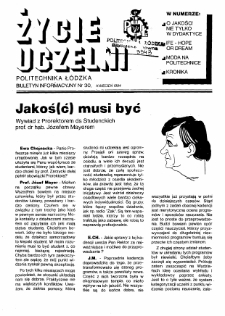 Życie Uczelni : biuletyn informacyjny Politechniki Łódzkiej nr 30 (1994) [PDF]