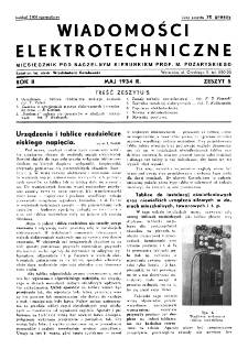 Wiadomości Elektrotechniczne : miesięcznik pod naczelną redakcją prof. M. Pożaryskiego. R. II nr 5 (1934)