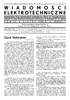 Wiadomości Elektrotechniczne : miesięcznik pod naczelną redakcją prof. M. Pożaryskiego. R. III nr 7 (1935)